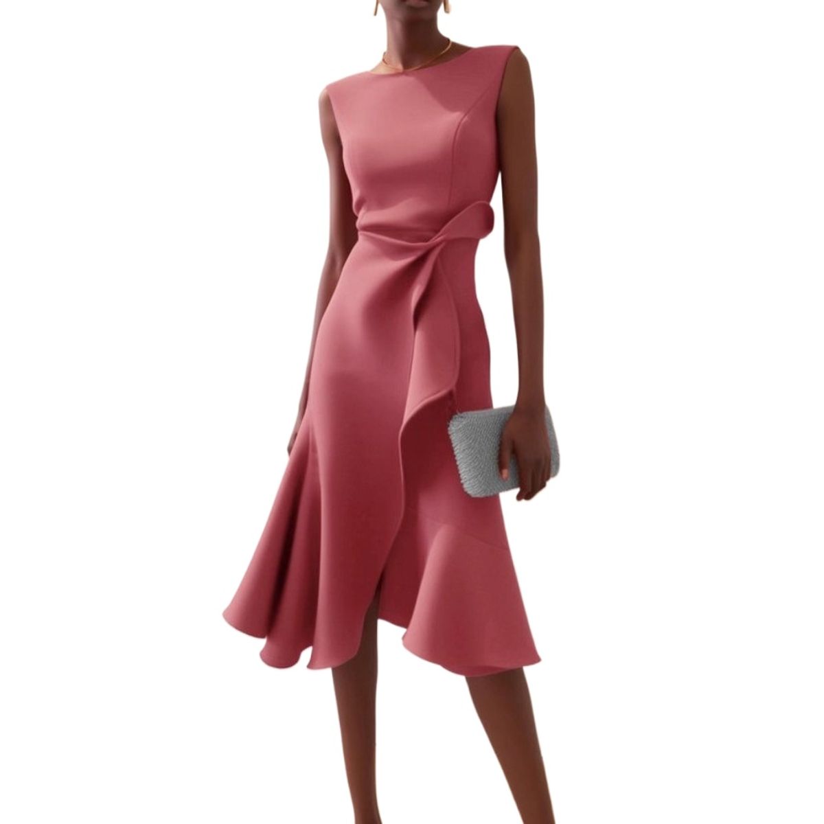 GIOIO - Vestido Mujer Casual Versátil y Cómodo Rojo