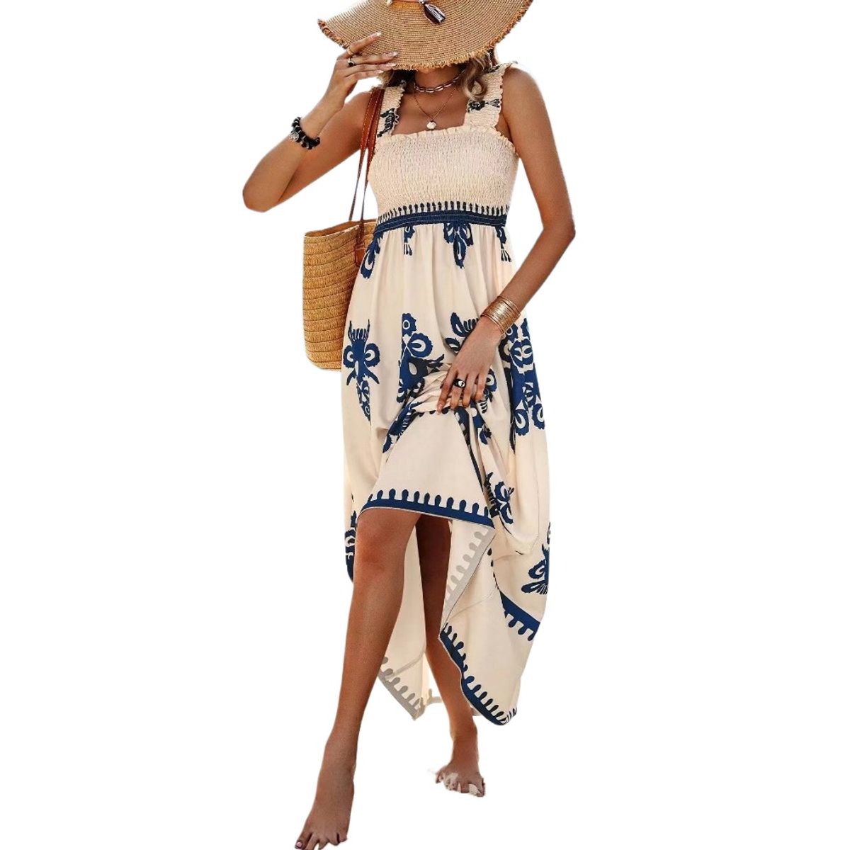 GIOIO - Vestido Mujer Casual Versátil y Cómodo Azul