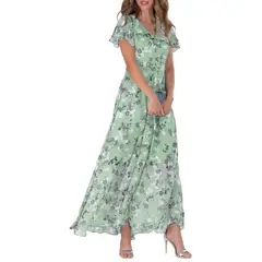 GIOIO - Vestido Mujer Casual Versátil y Cómodo Verde