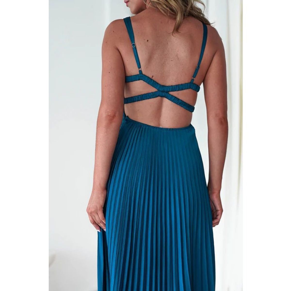 GIOIO - Vestido Mujer Casual Versátil y Cómodo Azul