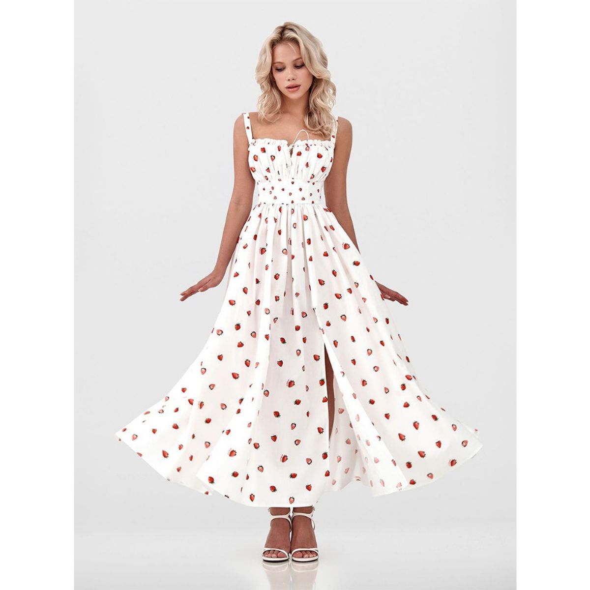 GIOIO - Vestido Mujer Casual Versátil y Cómodo Blanco
