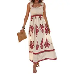 GIOIO - Vestido Mujer Casual Versátil y Cómodo Rojo