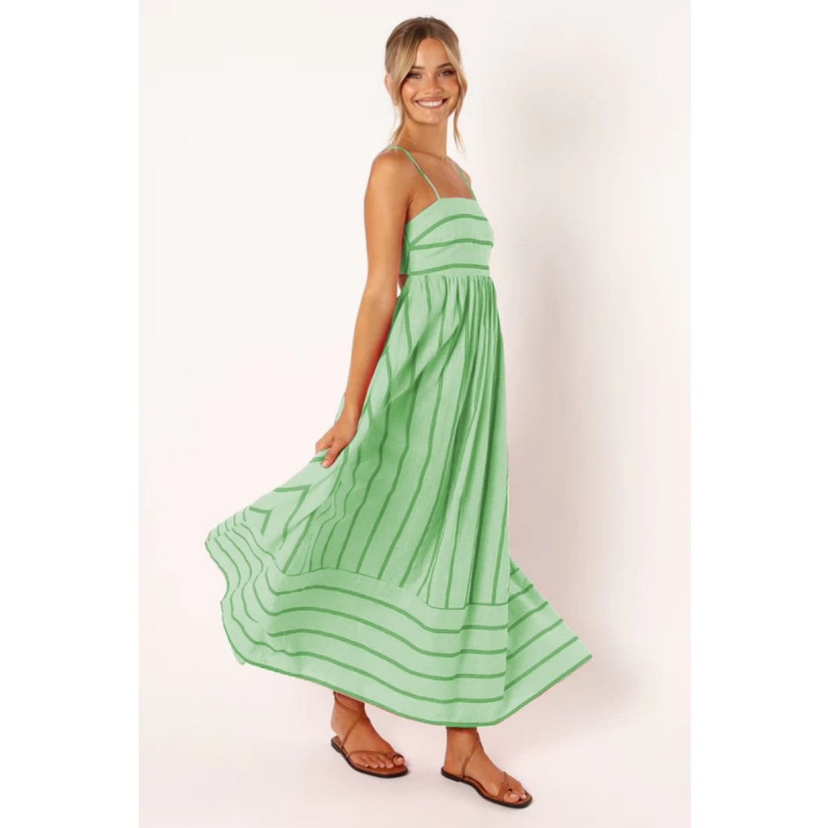 GIOIO - Vestido Mujer Casual Versátil y Cómodo Verde