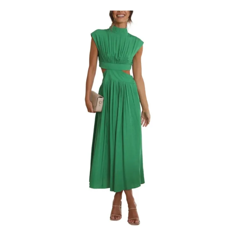 GIOIO - Vestido Mujer Casual Versátil y Cómodo Verde