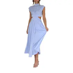 GIOIO - Vestido Mujer Casual Versátil y Cómodo Azul