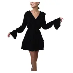 GIOIO - Vestido Mujer Casual Versátil y Cómodo Negro