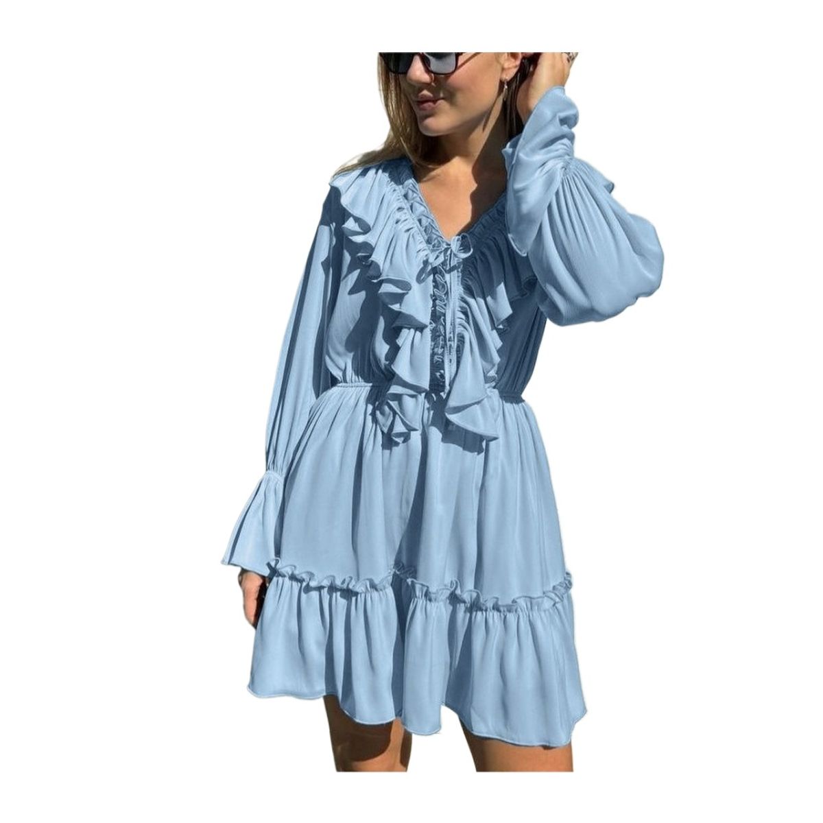 GIOIO - Vestido Mujer Casual Versátil y Cómodo Azul