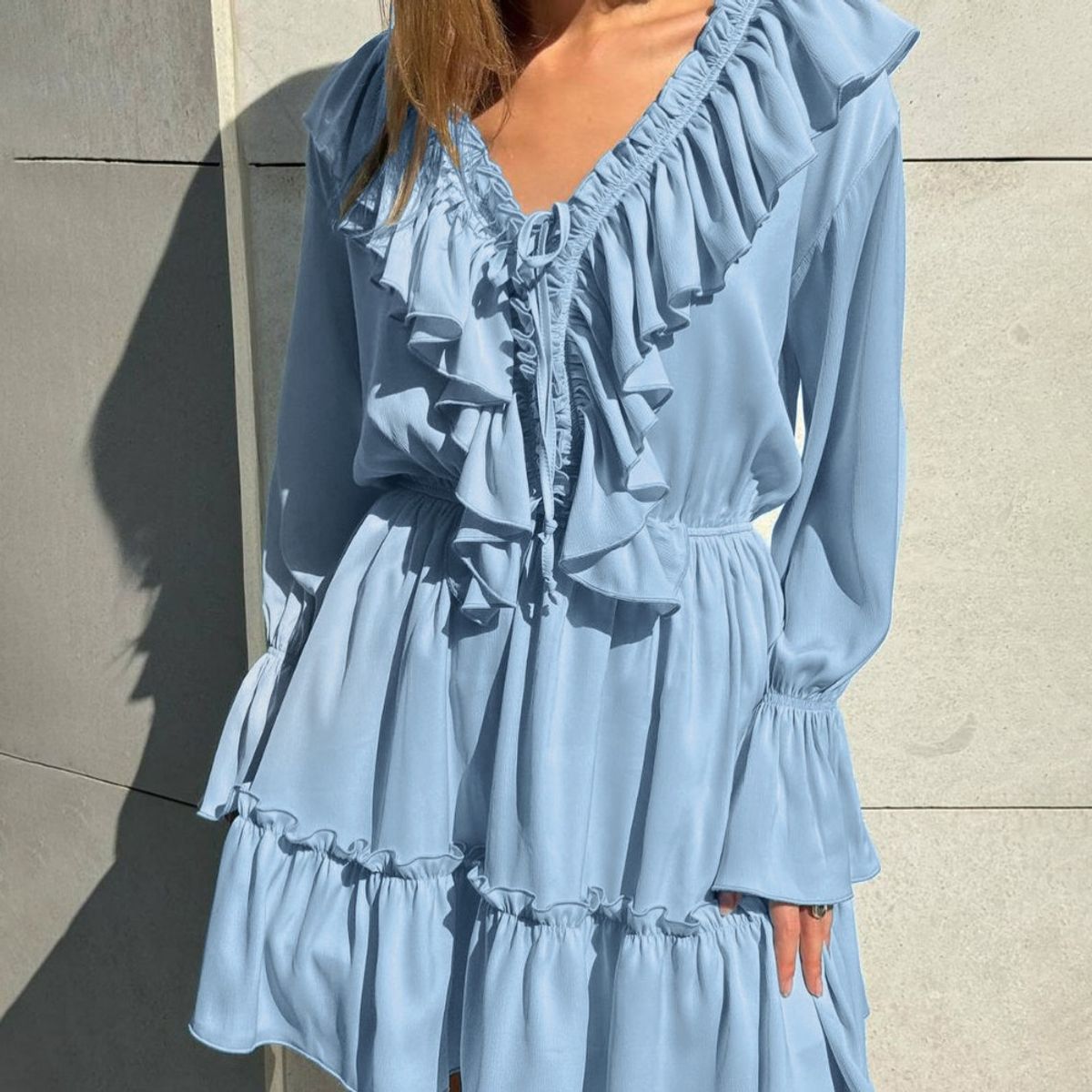 GIOIO - Vestido Mujer Casual Versátil y Cómodo Azul