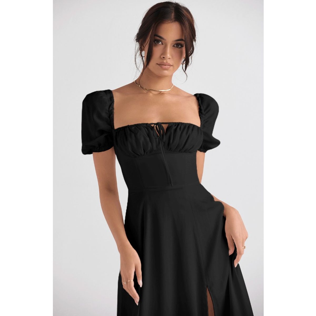 GIOIO - Vestido Mujer Casual Versátil y Cómodo Negro