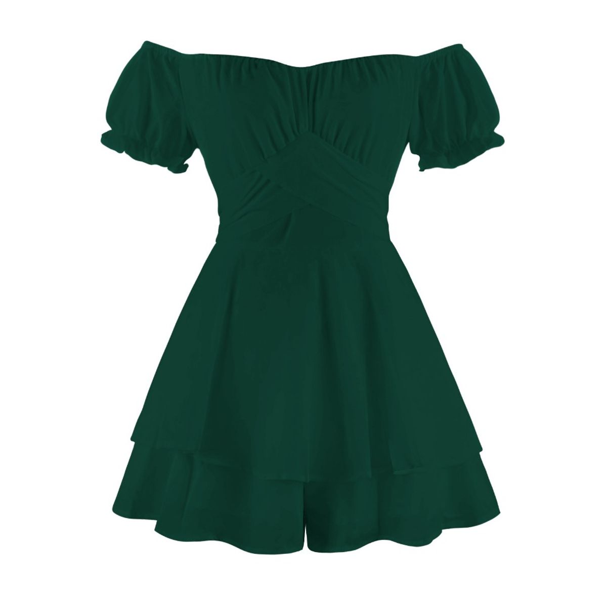 GIOIO - Vestido Mujer Casual Versátil y Cómodo Verde