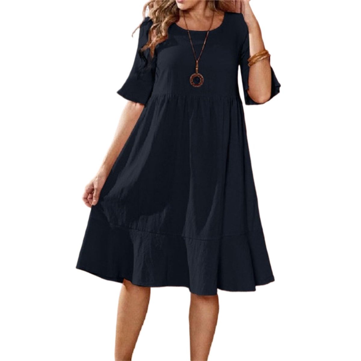 GIOIO - Vestido Mujer Casual Versátil y Cómodo Azul