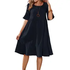 GIOIO - Vestido Mujer Casual Versátil y Cómodo Azul