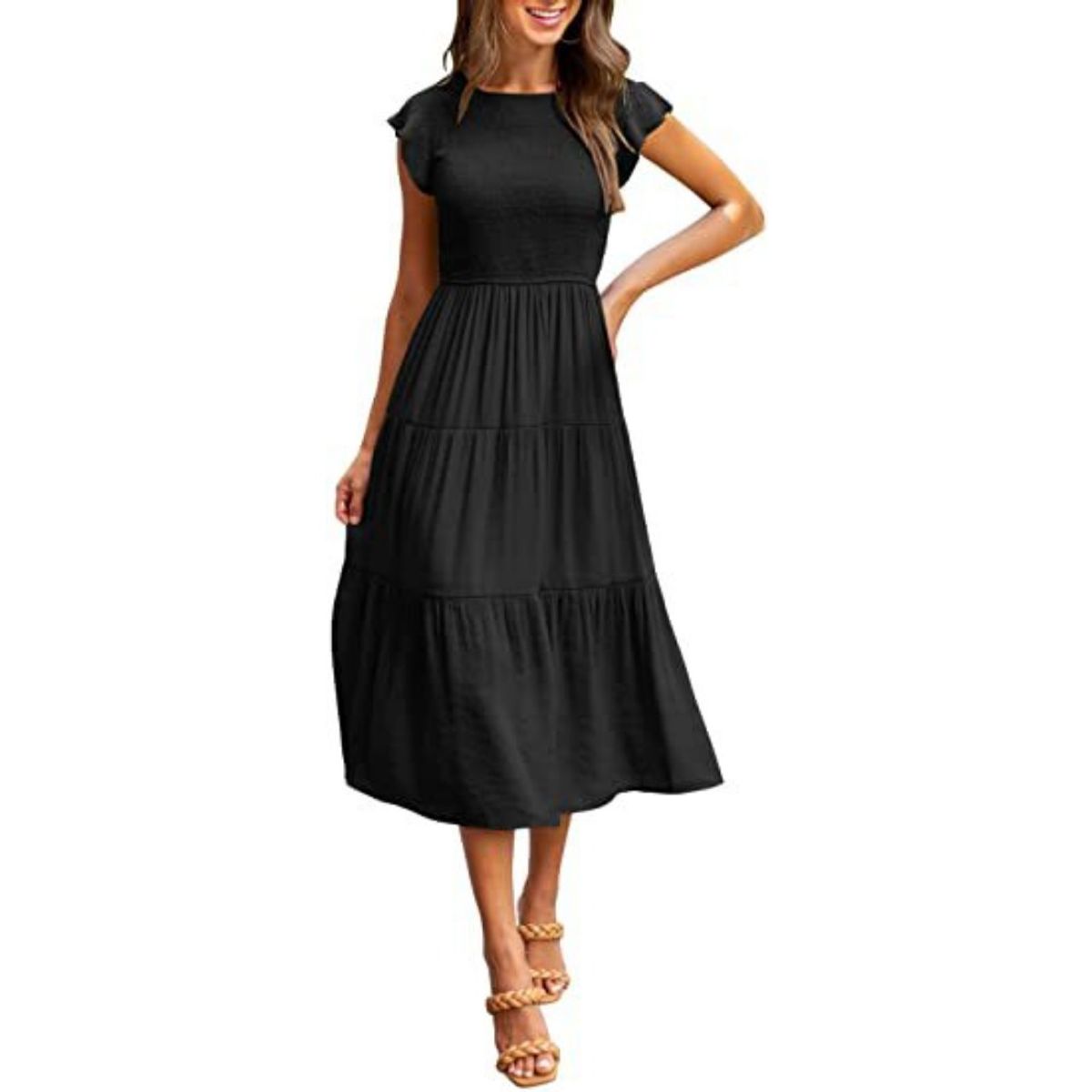 GIOIO - Vestido Mujer Casual Versátil y Cómodo Negro
