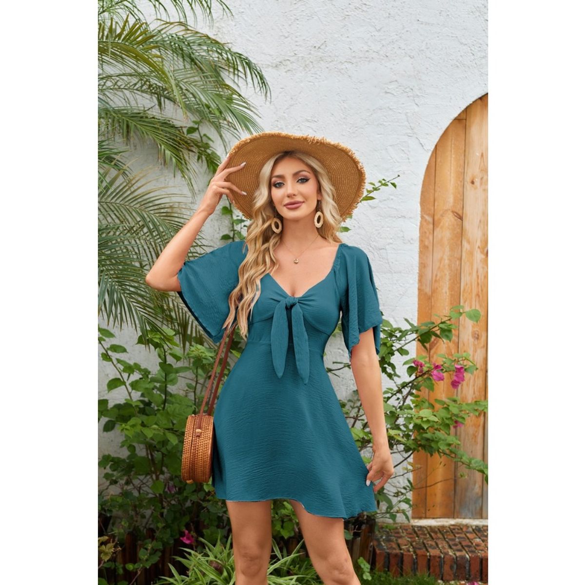 GIOIO - Vestido Mujer Casual Versátil y Cómodo Azul