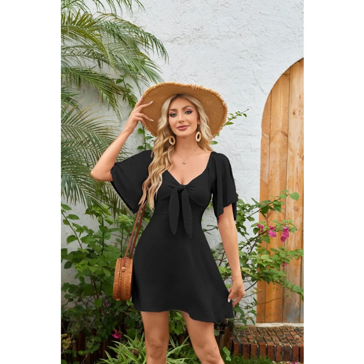 GIOIO - Vestido Mujer Casual Versátil y Cómodo Negro