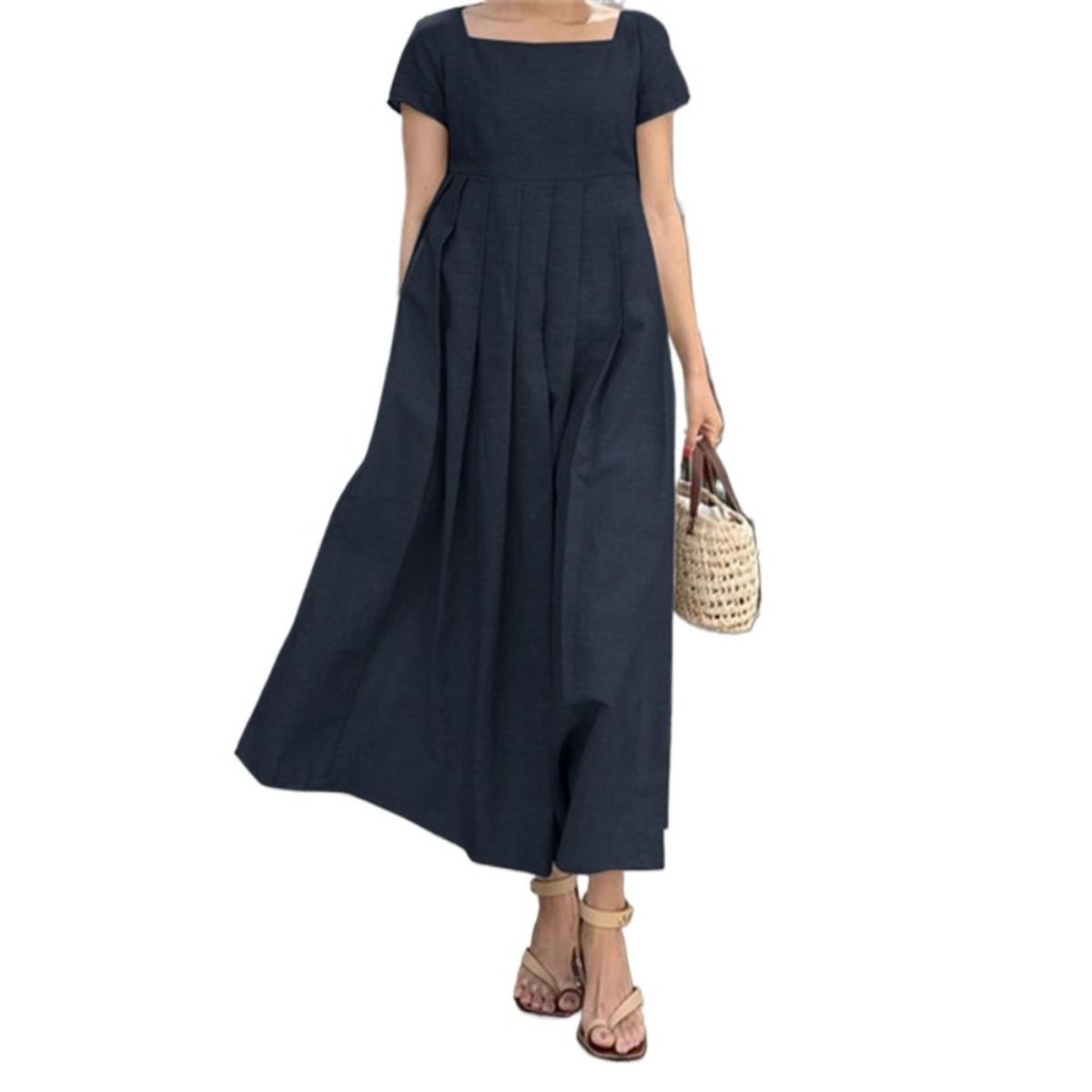 GIOIO - Vestido Mujer Casual Versátil y Cómodo Azul