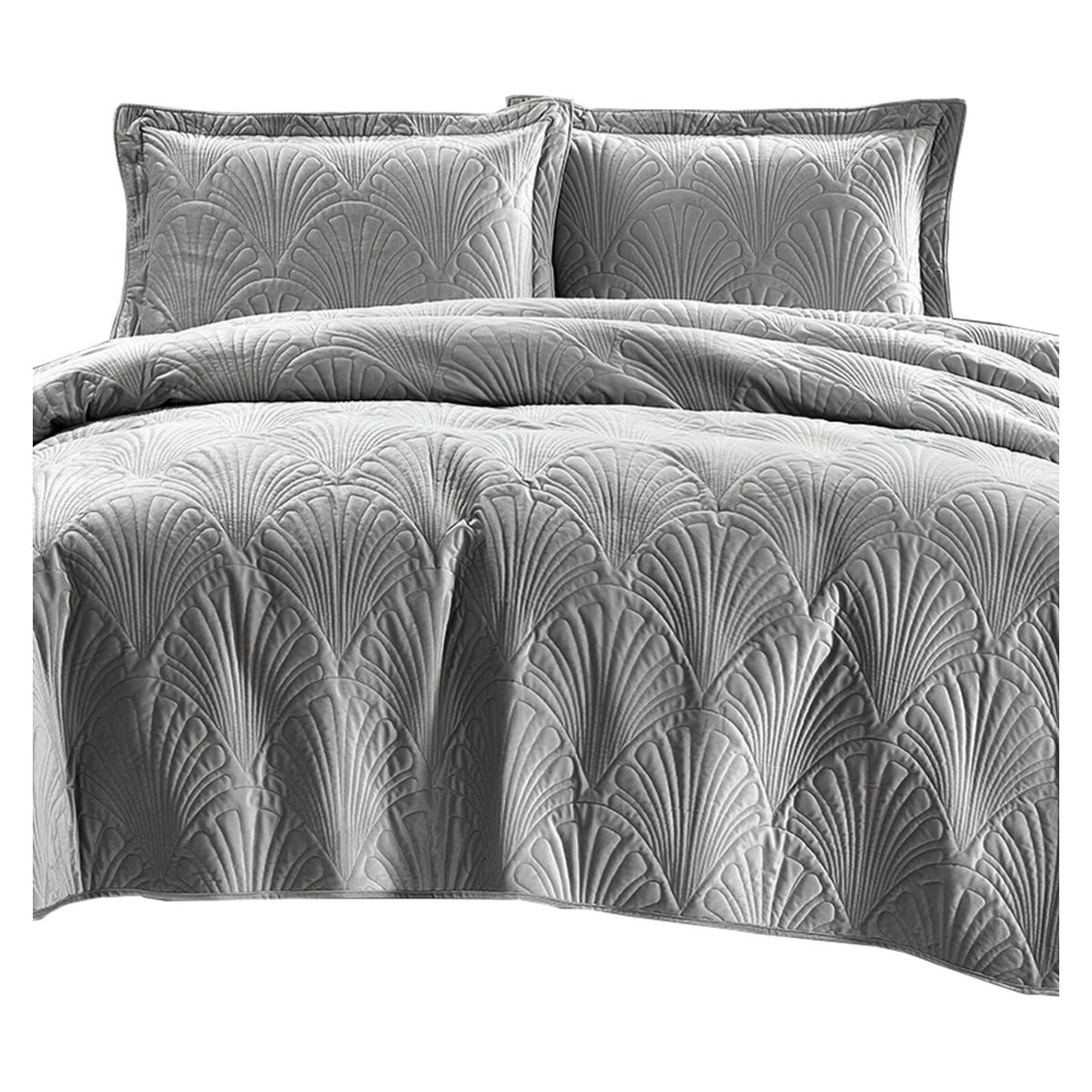 MALLORCA - Quilt Liso Velvet Paris Gris Perla Superki