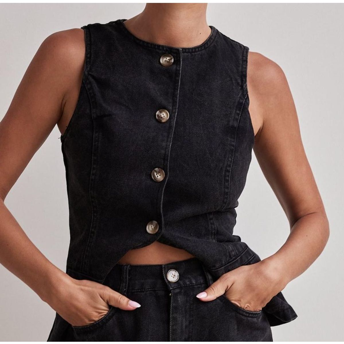 GIOIO - Conjunto de Verano Mujer y Cómodo Negro