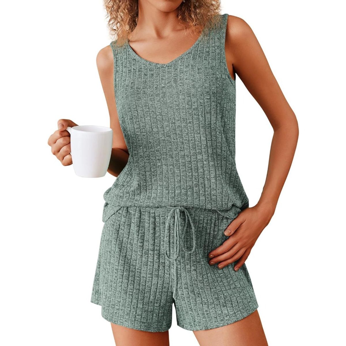 GIOIO - Conjunto de Verano Mujer y Cómodo Verde