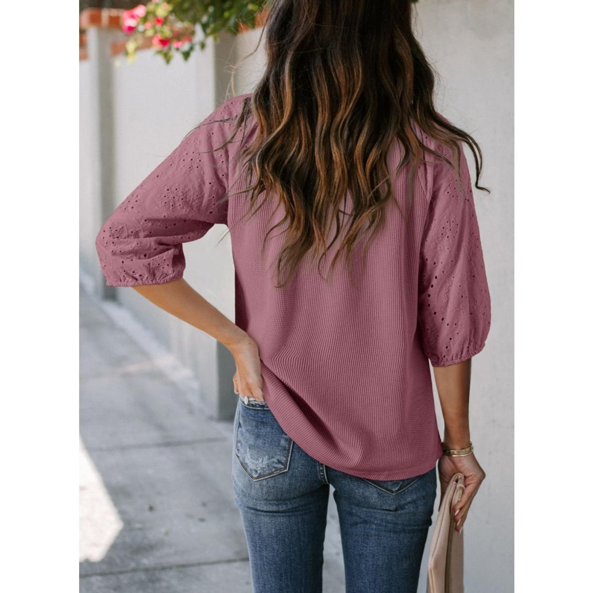 GIOIO - Blusa Mujer Casual Ajustada Elegante Rojo