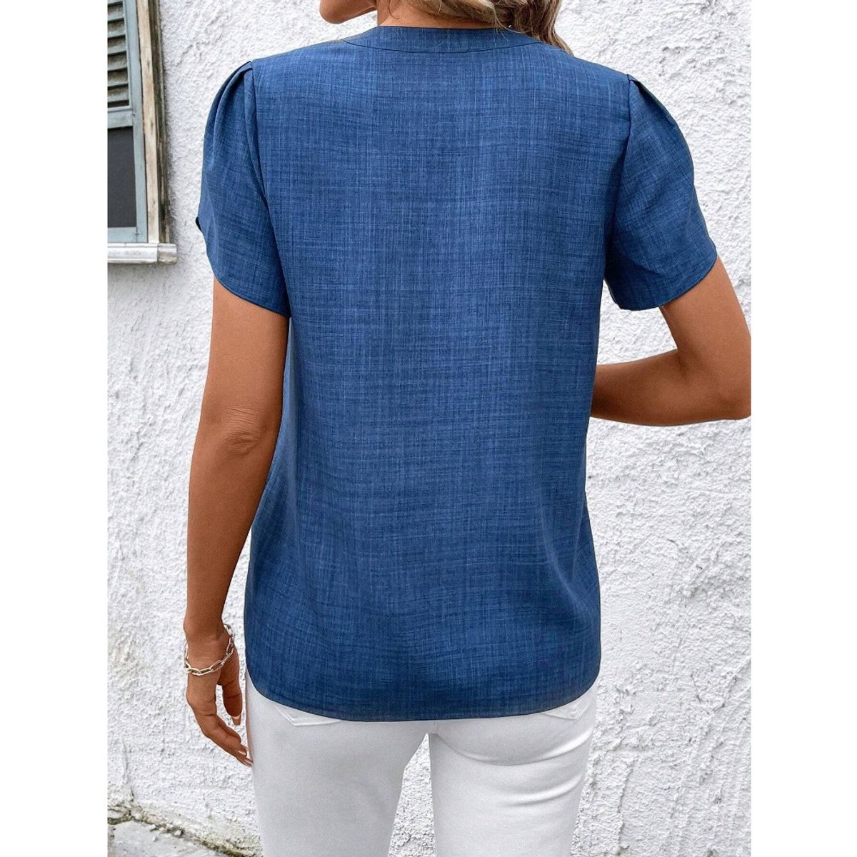 GIOIO - Blusa Mujer Casual Ajustada Elegante Marrón