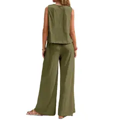 GIOIO - Conjunto de Verano Mujer y Cómodo Verde