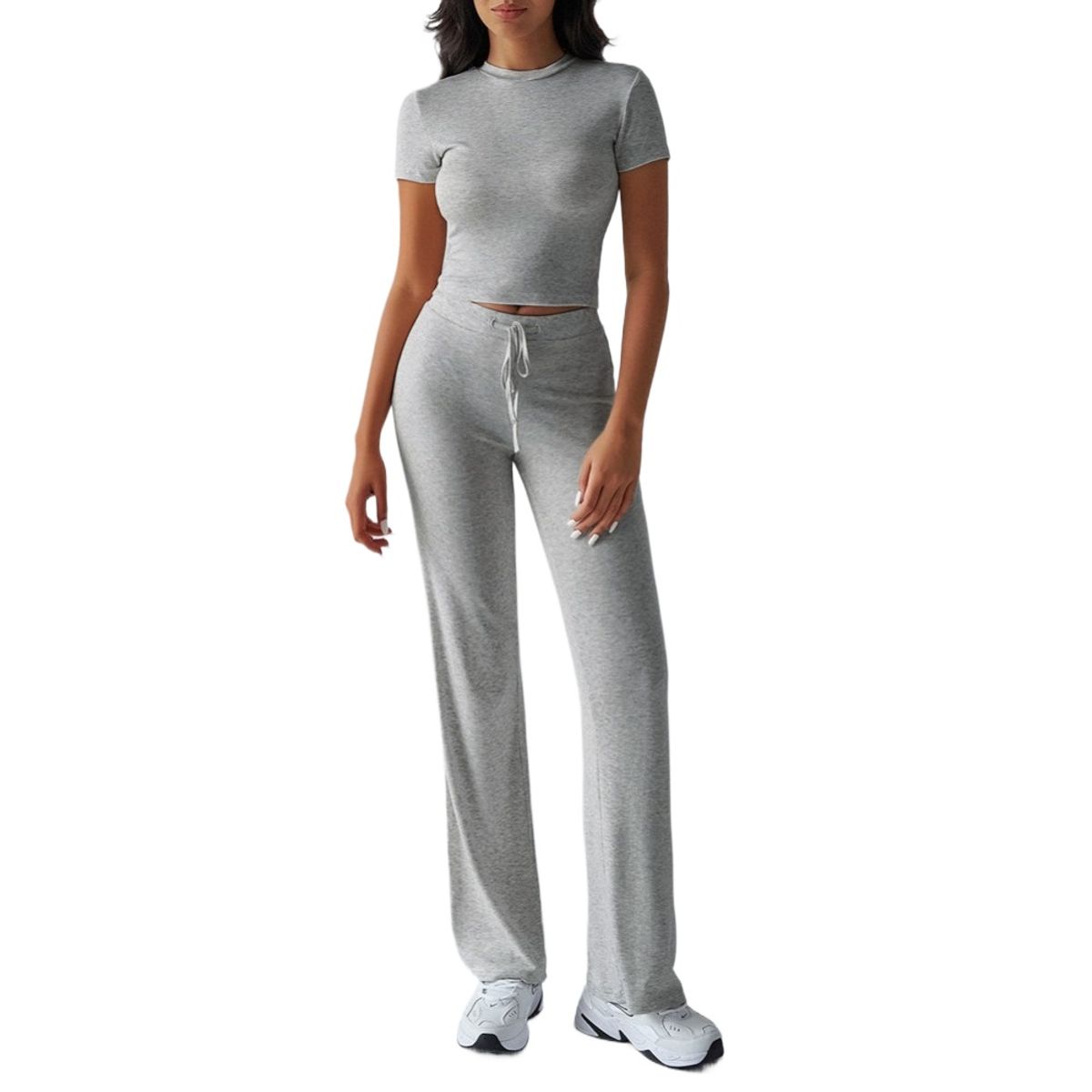 GIOIO - Conjunto de Verano Mujer y Cómodo Gris