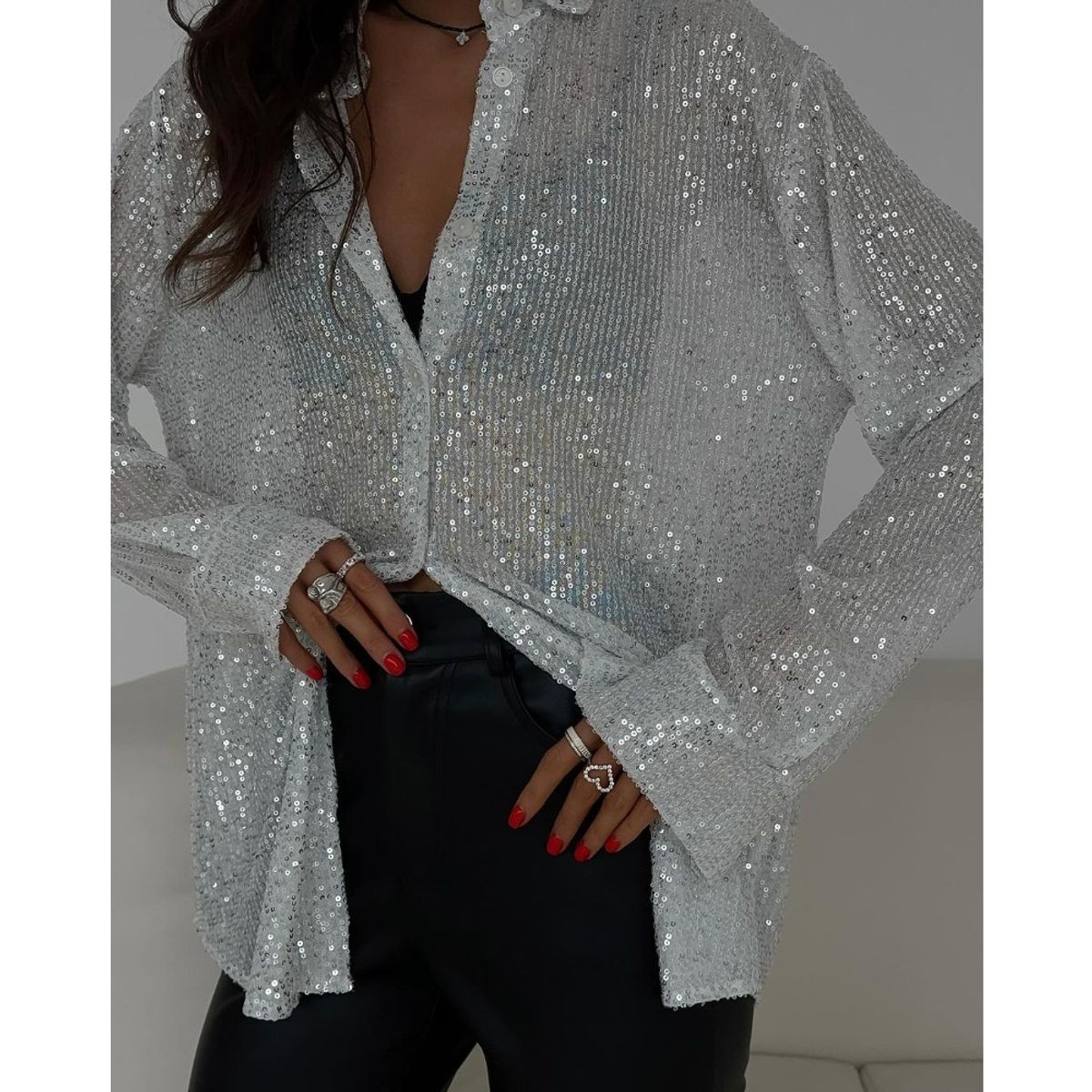 GIOIO - Blusa Mujer Casual Ajustada Elegante Blanco