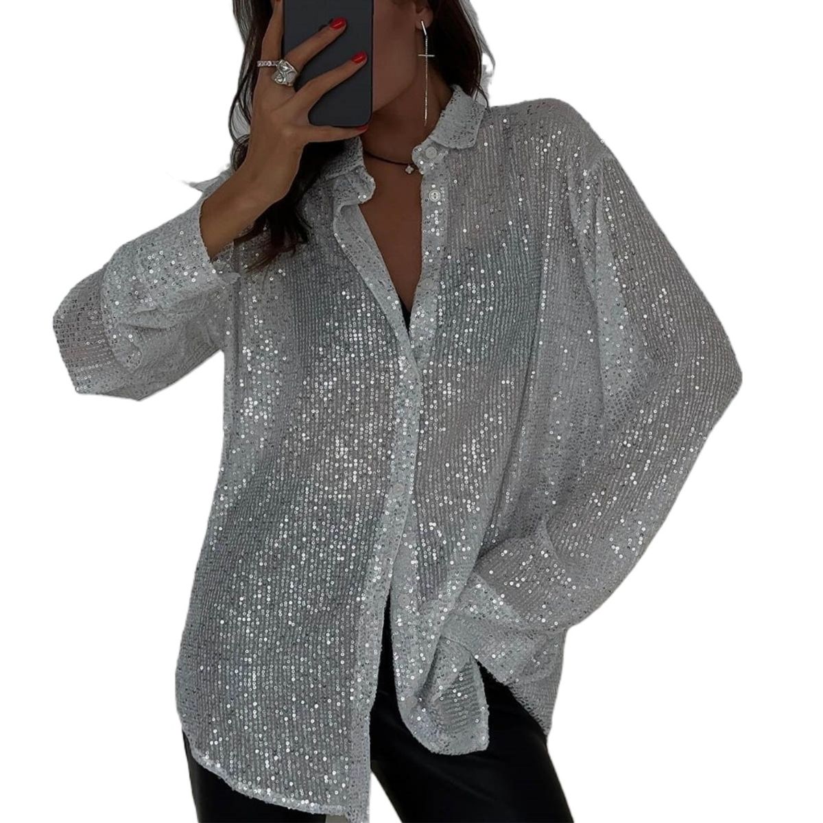 GIOIO - Blusa Mujer Casual Ajustada Elegante Blanco
