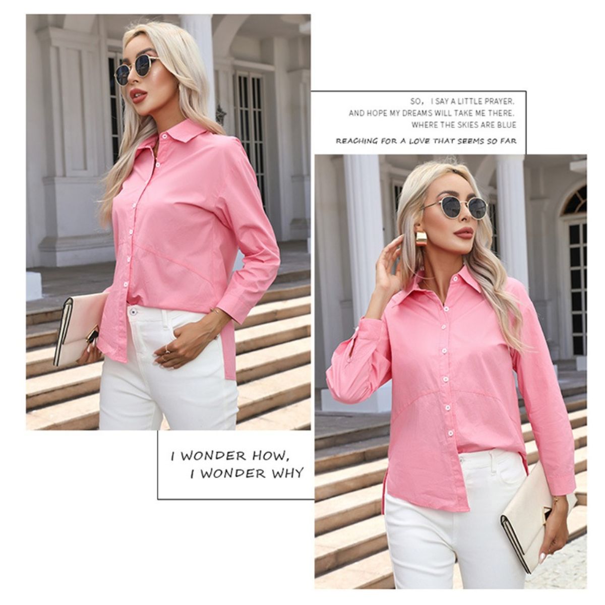 GIOIO - Blusa Mujer Casual Ajustada Elegante Rojo