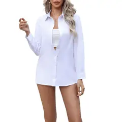 GIOIO - Blusa Mujer Casual Ajustada Elegante Negro