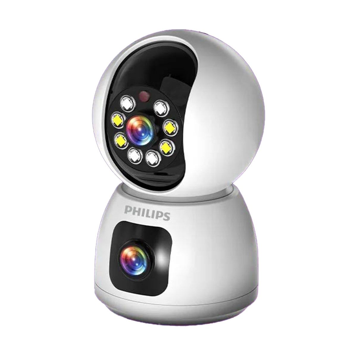 PUREPOWER - 4K Cámara de seguridad inteligente de doble lente 360 grados-128g
