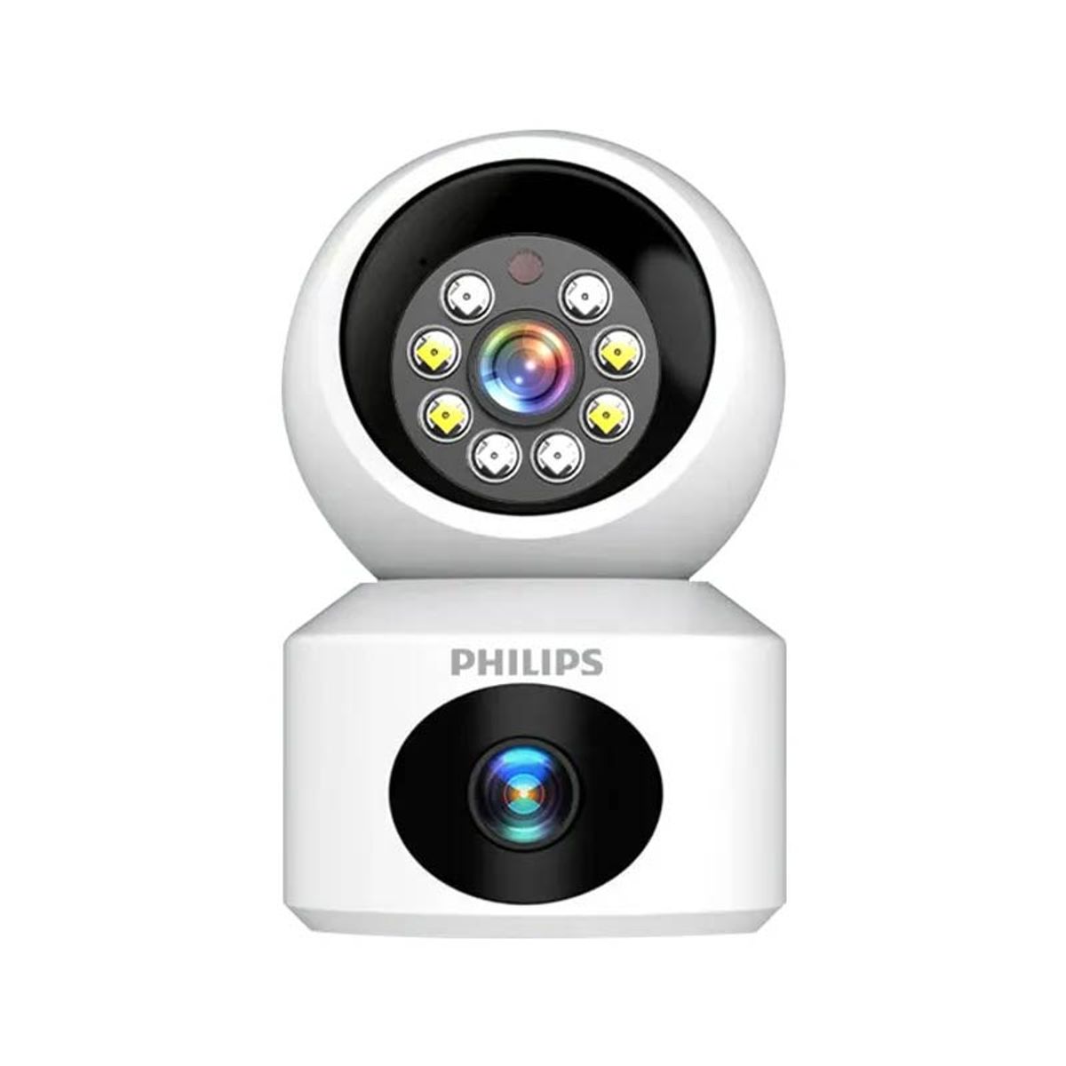 PUREPOWER - 4K Cámara de seguridad inteligente de doble lente de 360 grados-32g