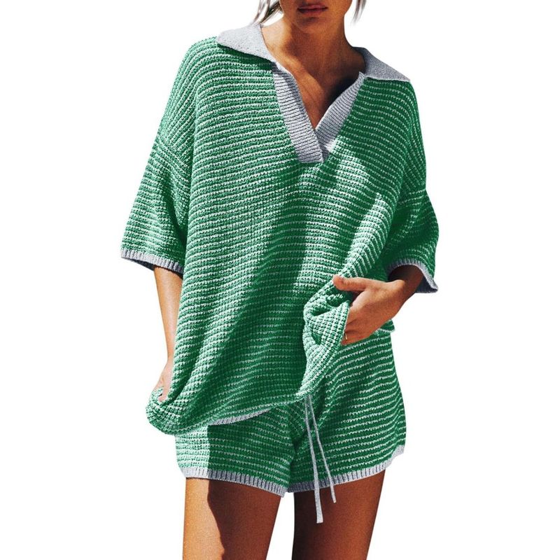 GIOIO - Conjunto de Verano Mujer y Cómodo Verde