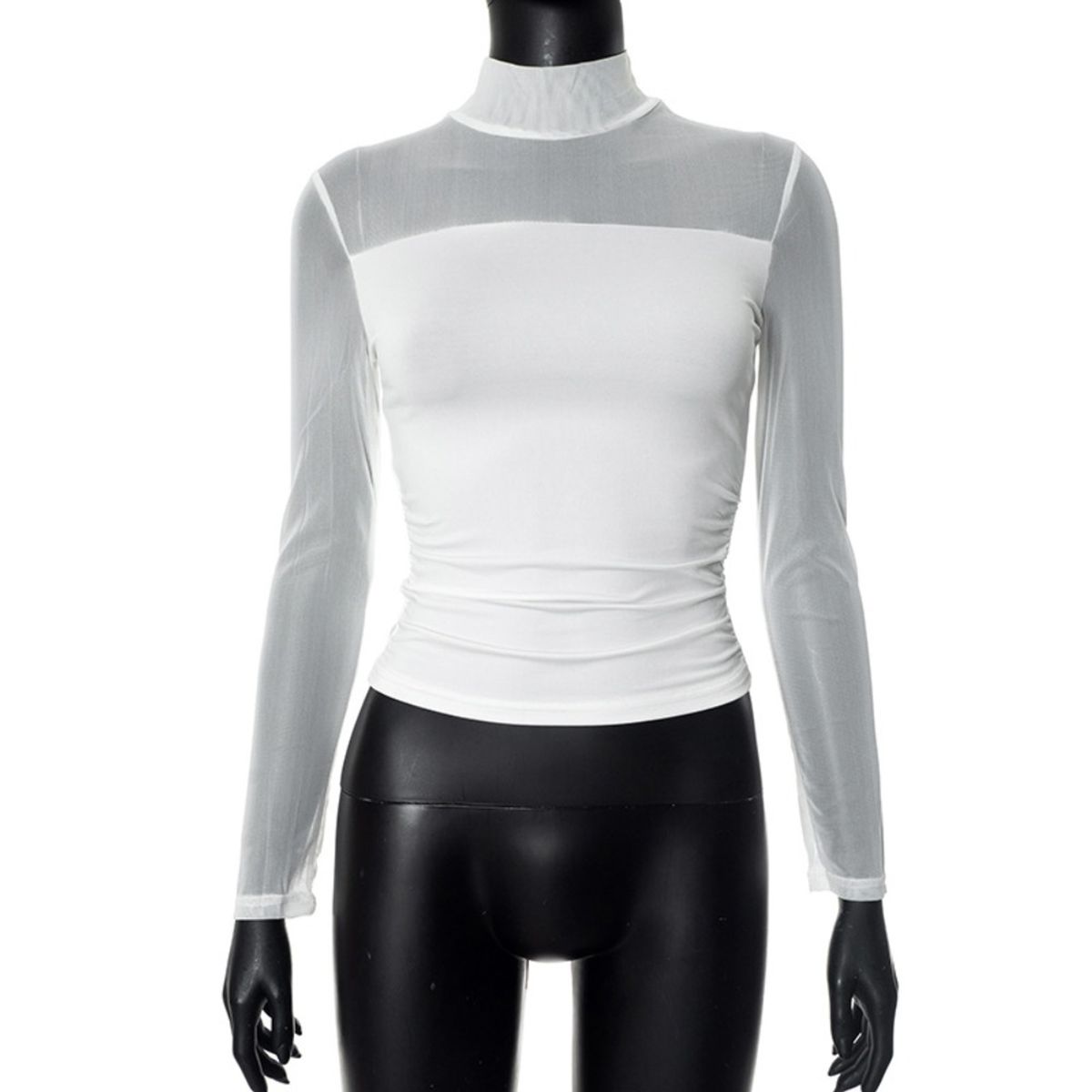 GIOIO - Blusa Mujer Casual Ajustada Elegante Blanco