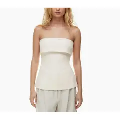 GIOIO - Blusa Mujer Casual Ajustada Elegante Beige