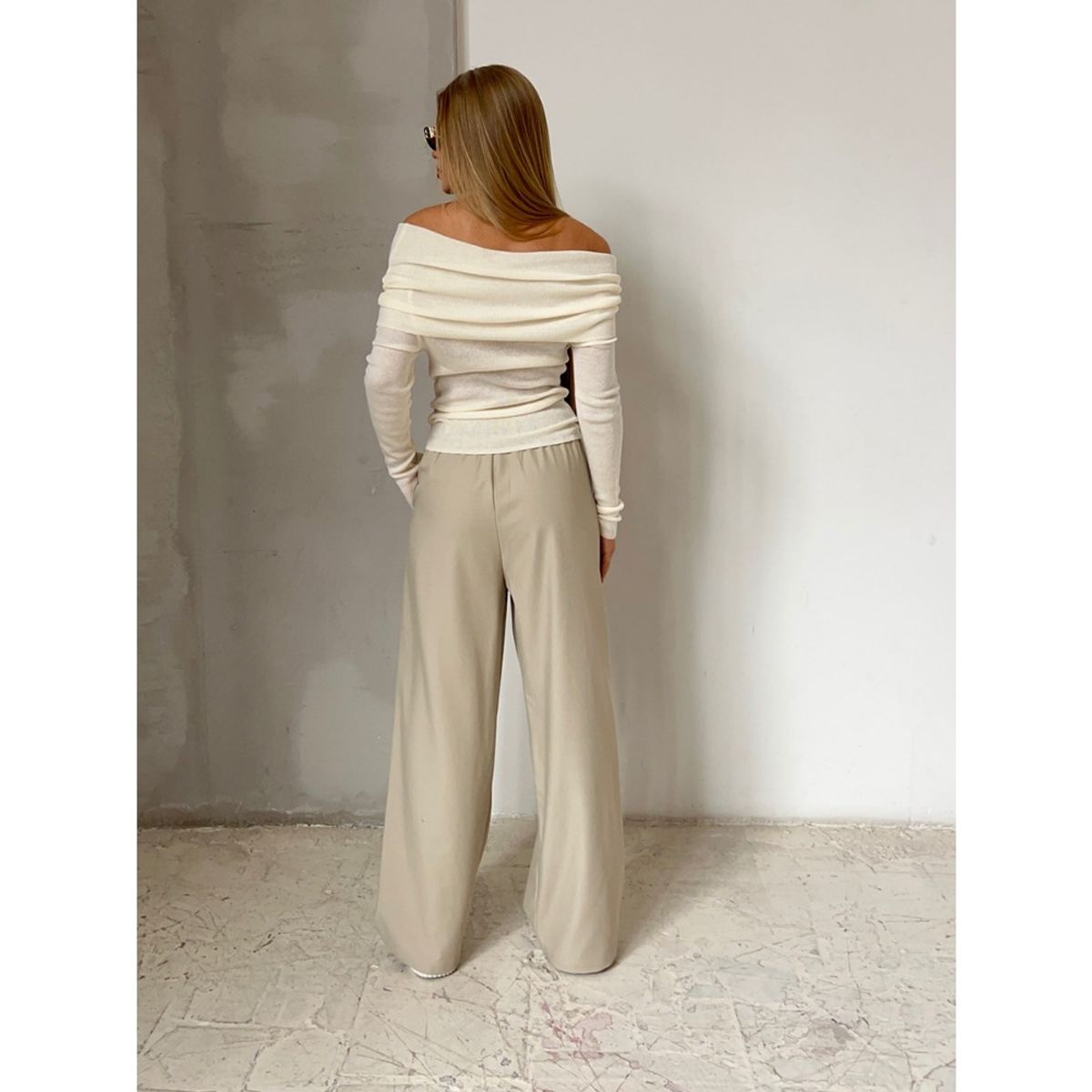GIOIO - Blusa Mujer Casual Ajustada Elegante Blanco