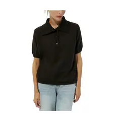 GIOIO - Blusa Mujer Casual Ajustada Elegante Negro