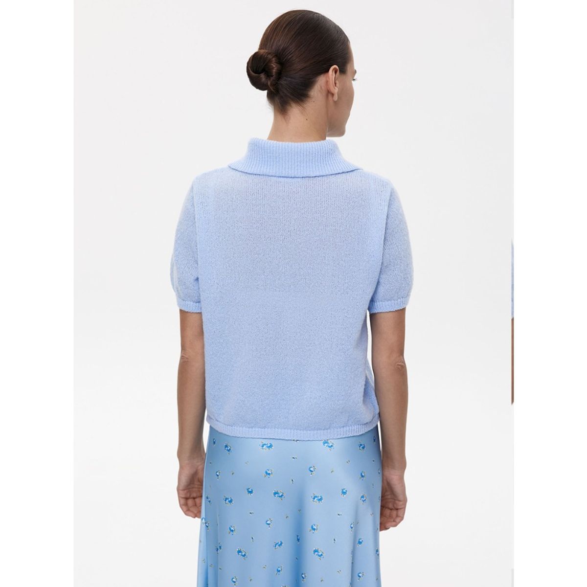 GIOIO - Blusa Mujer Casual Ajustada Elegante Azul