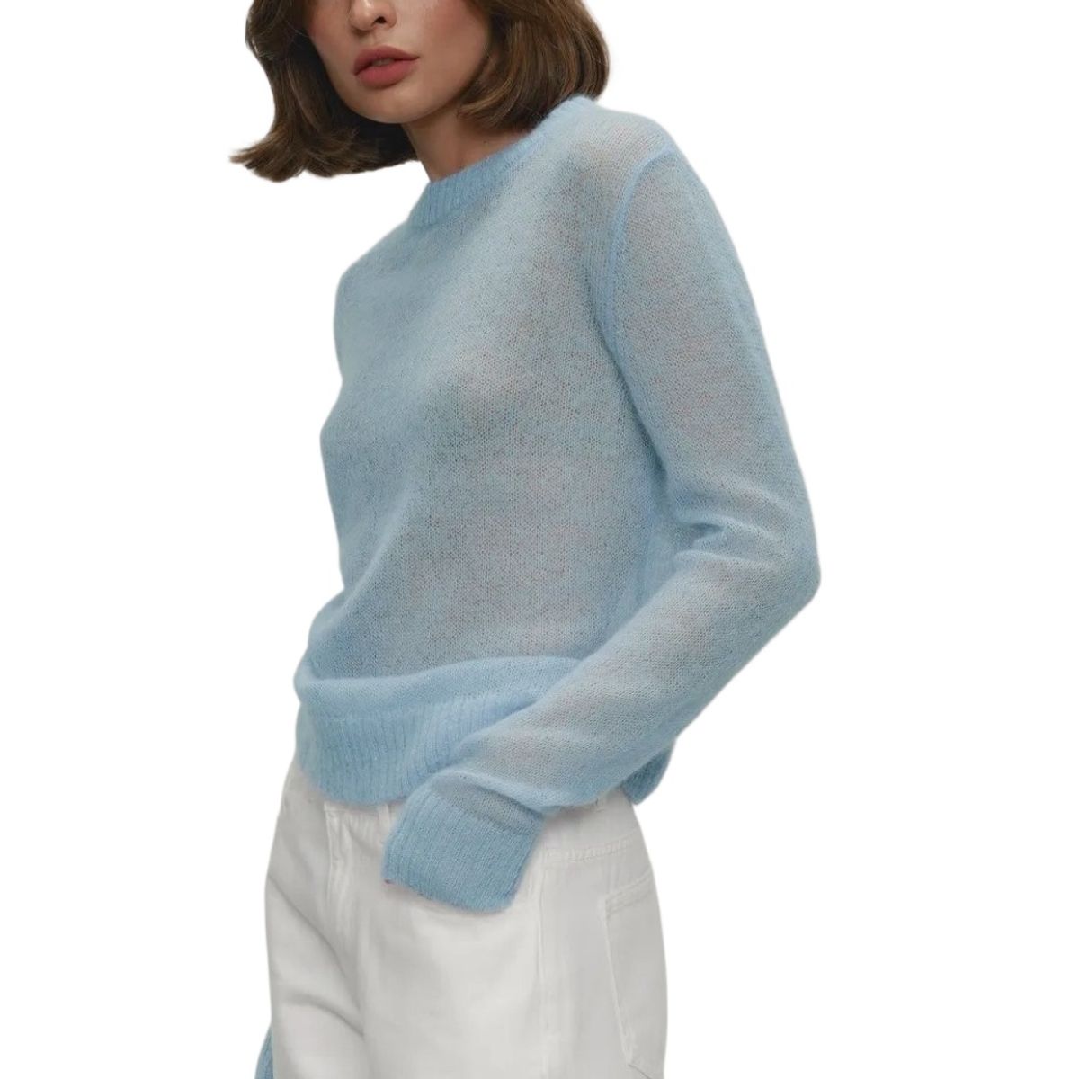 GIOIO - Blusa Mujer Casual Ajustada Elegante Azul