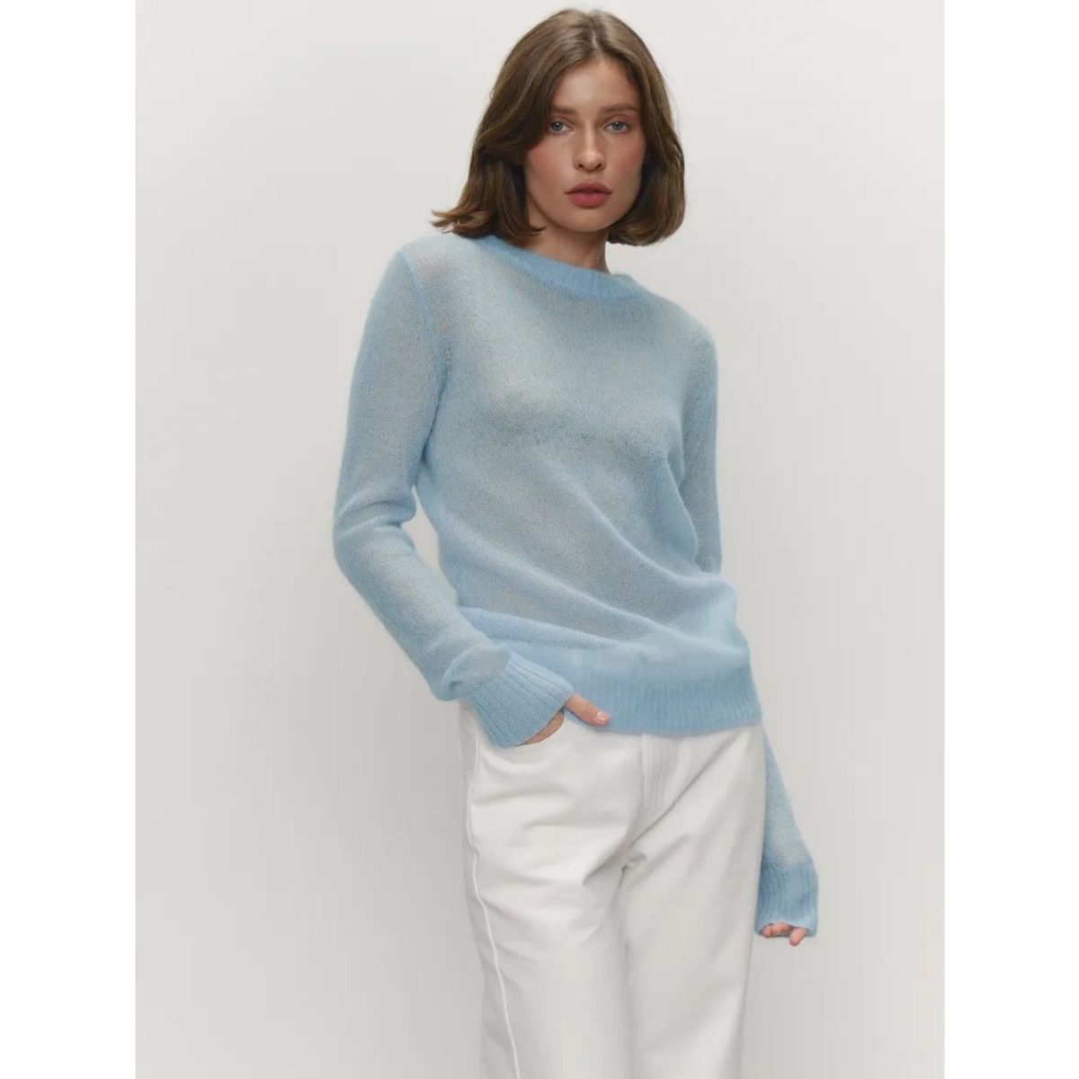 GIOIO - Blusa Mujer Casual Ajustada Elegante Azul