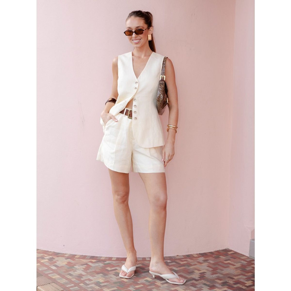 GIOIO - Conjunto de Verano Mujer y Cómodo Blanco