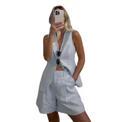 GIOIO - Conjunto de Verano Mujer y Cómodo Azul