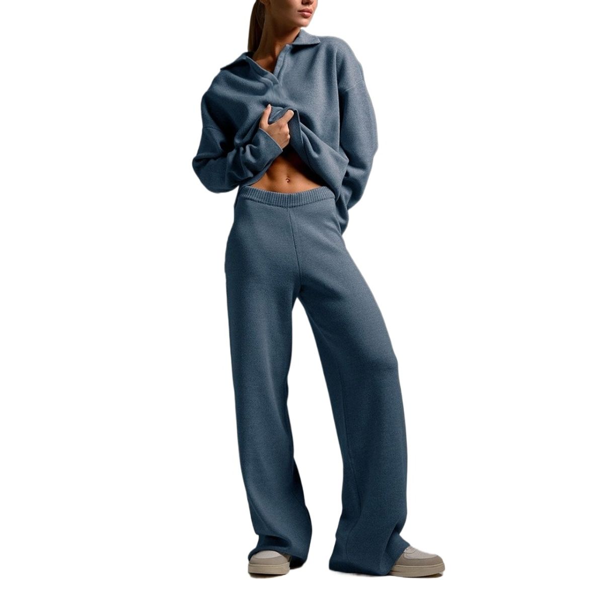 GIOIO - Conjunto de Verano Mujer y Cómodo Azul