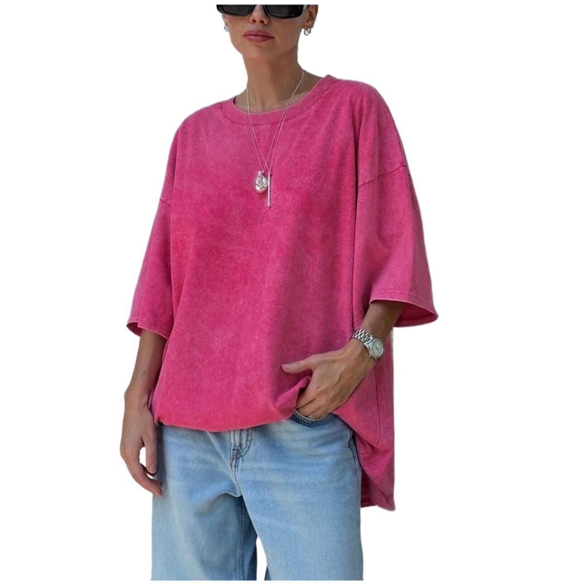 GIOIO - Blusa Mujer Casual Ajustada Elegante Rojo