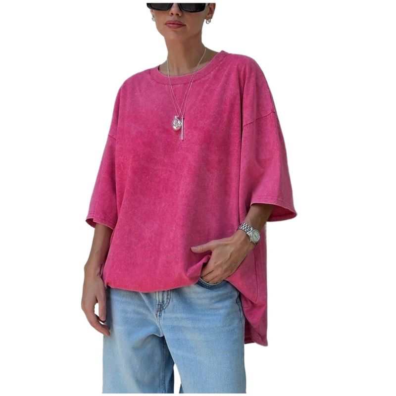 GIOIO - Blusa Mujer Casual Ajustada Elegante Rojo