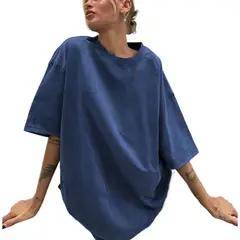 GIOIO - Blusa Mujer Casual Ajustada Elegante Azul