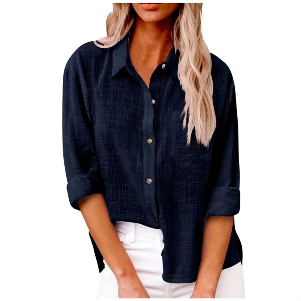 GIOIO - Blusa Mujer Casual Ajustada Elegante Negro