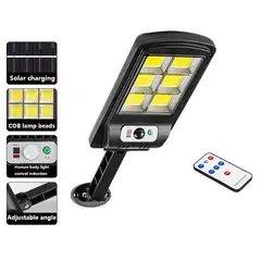 GENERICO - Luz Led inteligente con panel solar control remoto y sensor movimiento IP65 5000 Horas