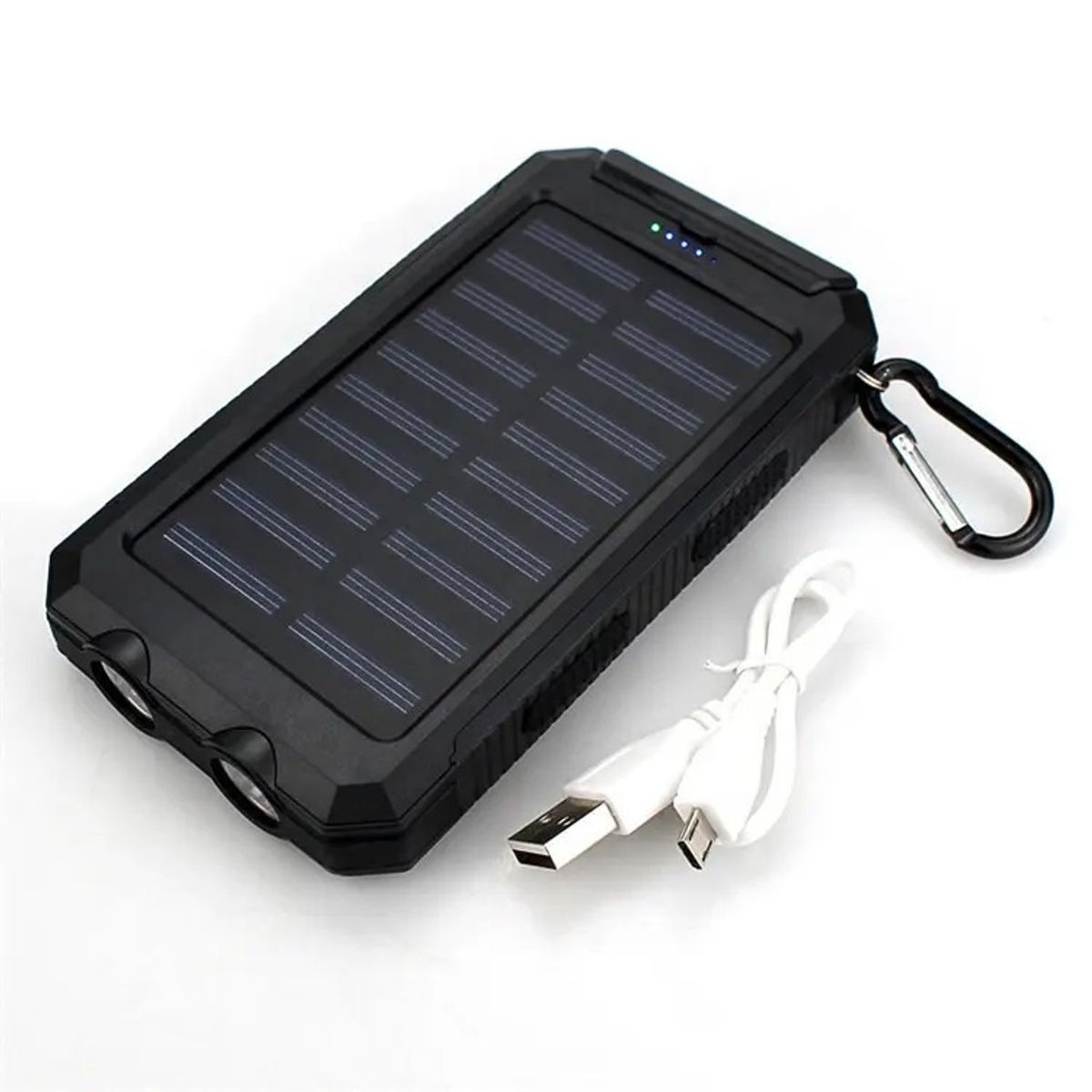 GENERICO - Cargador Solar Portátil 20000mAh Linterna a Prueba de Agua y polvo 2 Puertos USB